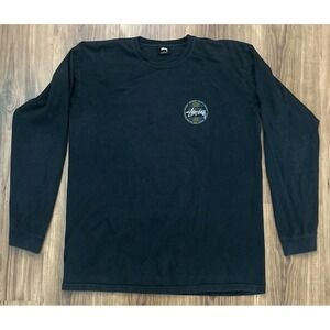 Vintage 90s Stussy Logo Long Sleeve T Shirt Mens Sz Large Roots Reggae Surf Dot